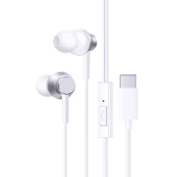 AUDIFONOS ALAMBRICOS TIPO C BASEUS, CZ11, COLOR BLANCO