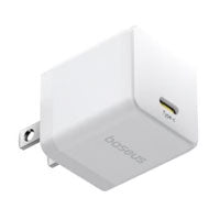 CARGADOR DE PARED BASEUS, CARGA RAPIDA TIPO C 30W, COLOR BLANCO