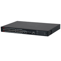 SWITCH/ DAHUA/ DH-S4228-24GT-360/ GIGABIT 24 PUERTOS ADMINISTRABLE/ CAPA 2/ 2 PUERTOS HI-POE/ REDUNDANCIA DE RED: STP/ RSTP/ TRANSMISION DE LARGA DISTANCIA DE 250 M/ 56 GBPS/ POE