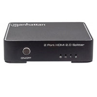 Video Splitter Manhattan HDMI 4K a 60Hz 2 Puertos Color Negro