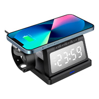 Estación de Carga Ackteck Inalámbrica Energon S-Mate CI730 3 en 1 con Reloj y Despertador Advanced Negro