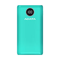 BATERIA DE RESPALDO ADATA POWER BANK P10000QCD 10000MAH/2 USB A/ 1 USB C/INDICADOR DE CARGA DIGITAL COLOR VERDE (AP10000QCD-GGT-CGN)