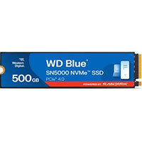 UNIDAD DE ESTADO SOLIDO SSD INTERNO WD BLUE SN5000 500GB M.2 2280 NVME PCIE GEN4 X4 LECT.5000MBS ESCRIT.4000MBS TBW300 PC LAPTOP MINIPC WDS500G4B0E-00CNZ0
