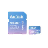 MEMORIA SANDISK MICRO SDXC CREATOR 256GB LECT 190MB/S ESC 130MB/S GRABA 4K/5.3K  SDSQXAV-256G-GN6MS
