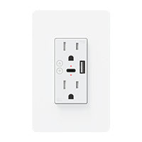 CONTACTO INTELIGENTE DE PARED MIRATI MCP2 / 2 CONTACTOS, 1 USB A, 1 USB C / WIFI 2.4GHZ, BLUETOOTH 4.2 / COMPATIBLE CON ANDROID E IOS / FUNCIONA CON ALEXA Y ASISTENTE DE GOOGLE