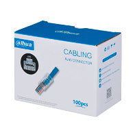 PLUGS RJ45 CAT6 DAHUA DH-PFM976-631-PT CAJA CON 100 PLUGS PASS THROUGH RJ45 CAT6/ CHAPADO DE ORO DE 15 U/ CLASIFICACION DE RESISTENCIA AL FUEGO UL94V-2