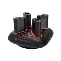 BASE CARGADORA BALAM RUSH CHARGECORE QUAD BC400 / 4 BATERIAS XBOX ONE Y SERIES / LITIO / 1400 MAH / 10 A 15 HRS TIEMPO DE USO/ NEGRO / BR-943635