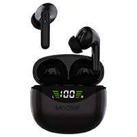 AUDIFONOS INALAMBRICOS TWS BACKDROP /CONTROL TACTIL / CAJA DE CARGA CON PANTALLA /MANOS LIBRES/10M/ COLOR NEGRO