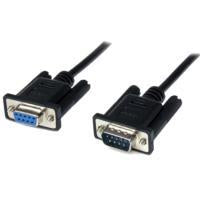 CABLE SERIAL DE 1M MODEM NULO NULL SERIAL DB9 HEMBRA A MACHO - NEGRO - STARTECH.COM MOD. SCNM9FM1MBK