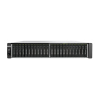 QNAP 24-BAY 2U ALL-FLASH NAS, NVME GEN 4 X4, DUAL INTEL® XEON® SILVER 4314Y PROCESSOR (UP TO 3.4 GHZ), 128GB RDIMM ECCC DDR4 RAM, 4 X 2.5GBE LAN, 2 X 25GBE SFP28 SMARTNIC PORT, 4 X PCIE EXPANSION SLO