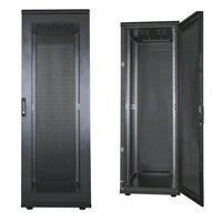 GABINETE INTELLINET 19" RACK CERRADO 42U PUERTA CRISTAL FLATPACK COLOR NEGRO