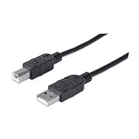 Manhattan USB 2.0 A-B Cable, 0.9m, Black