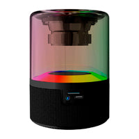 BOCINA ACTECK GLEE PURE AP30 / INALAMBRICA / BLUETOOTH - CONEXION TWS 3.5 MM / SONIDO ESTEREO / 5 W / ILUMINACION LED / NEGRO / AC-936422
