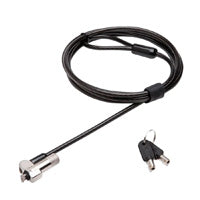 CANDADO DE LLAVE PARA LAPTOP - TECHZONE - TZKL703KD - CABLE DE ACERO INOXIDABLE 1.8 MTS - 4MM - TIPO NANO LOCK