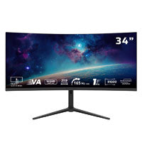MONITOR GAMER BALAM RUSH COSMOS ARCUS MCA34X / 34 PULGADAS / CURVO / 2 BOCINAS DE 3W / 165 HZ / 2X DP 1.4 / 2X HDMI 2.0 / 1 MS / LED /  FREESYNC/G-SYNC / NEGRO / BR-944137