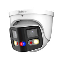 CAMARA IP/ DAHUA/ IPC-PDW3849-A180-AS-PV/ WIZSENSE EYEBALL CON MULTIVISION EN DOS SENSORES DE 4MP, OFRECIENDO UN ANGULO DE 180°. CON IR DE 25 M, LED DE 20 M, DISUASION ACTIVA, EPTZ, MICROFONO, ALTAVO