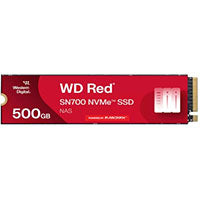 UNIDAD DE ESTADO SOLIDO SSD INTERNO WD RED SN700 500GB M.2 2280 NVME PCIE GEN3 X4 LECT.3430MBS ESCRIT.2600MBS NAS WDS500G1R0C