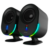 BOCINAS ACTECK DYNAMIC EXACT BS630 / PARA ESCRITORIO / INDICADOR DE LED / SONIDO ESTEREO / INALAMBRICA / BLUETOOTH 5.0- AUX 3.5 MM - USB / 20 W / 60 HZ - 20 KHZ / NEGRO / AC-935869