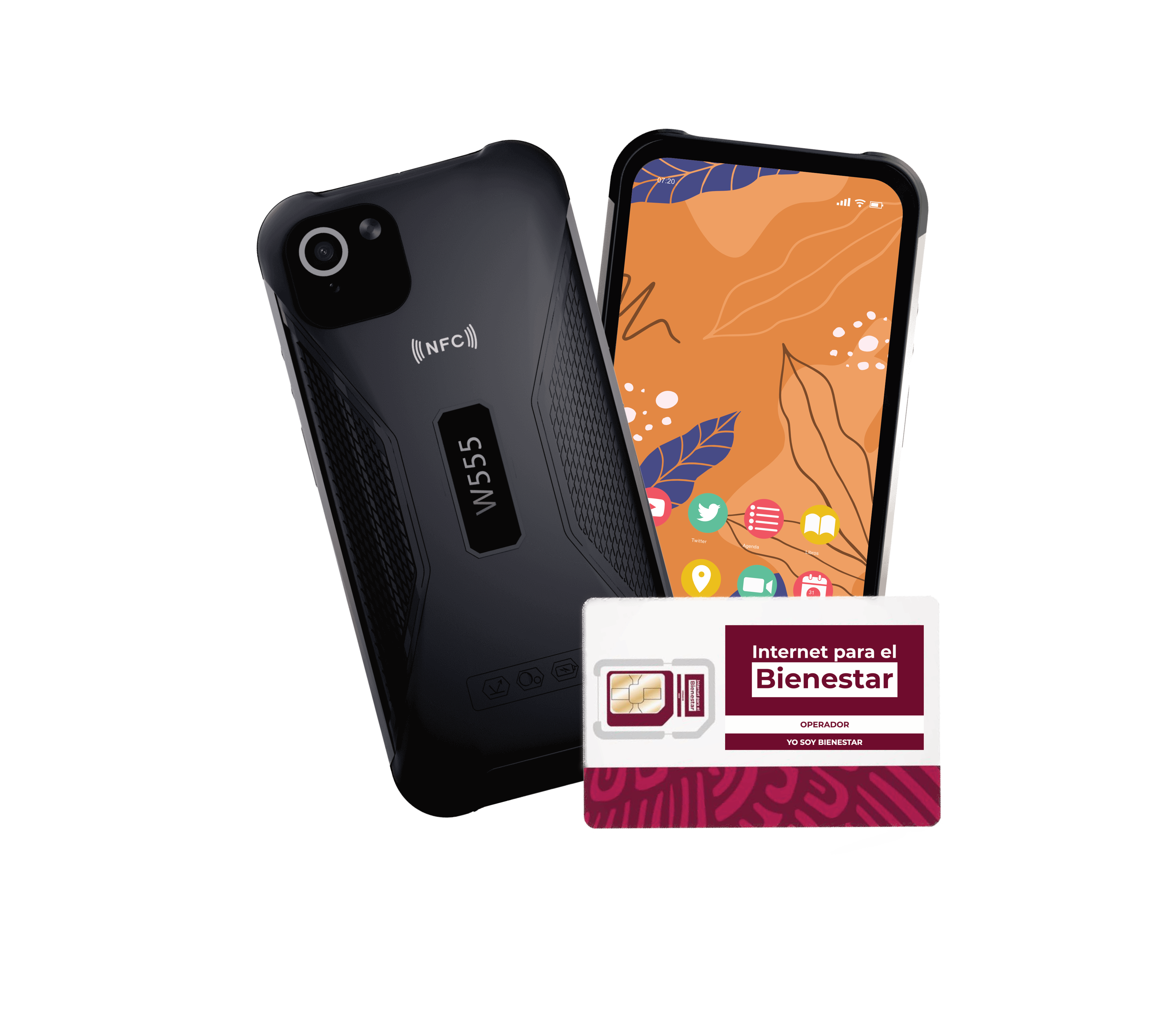 Paquete blackfon + Chip del bienestar