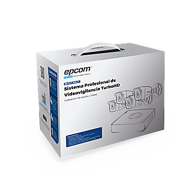 (MICRÓFONO Integrado + Detección de Movimiento 2.0) Kit TurboHD 1080p Lite / DVR 4 canales / Audio por Coaxitron / 4 Cámaras Bala de Metal con Micrófono Integrado