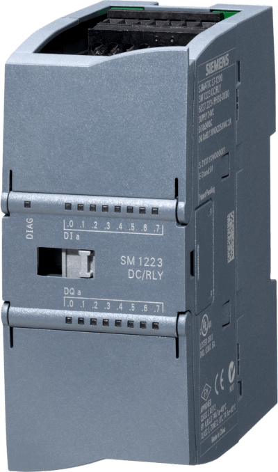 Módulo Digital SM 1223 / 8 Entradas 24V DC / 8 Salidas Relay 2A / Sink-Source / IP20 / Certificaciones Internacionales