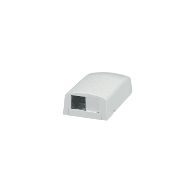 Caja de Montaje en Superficie, Para 2 Módulos Mini-Com, Color Blanco