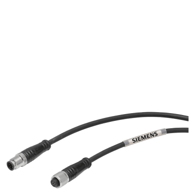 Cable de Comunicación RS422 / M12 / M12 / 6 Núcleos / PUR / Blindado / 2 m (6.6 ft) / Industrial / Resistente a Aceites y UV