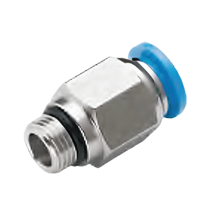 Conector Neumático / Recto Macho / Tubo 12 mm / Rosca G1/2" / Acople Bajadas