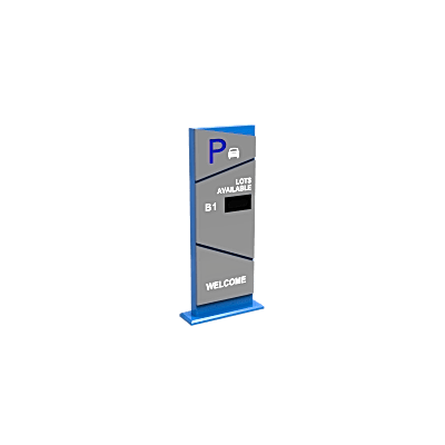 Pantalla Principal de Guía de Estacionamiento / 1 Módulo / Mensaje de Bienvenida / Uso con Aplicación de Guía de Estacionamiento