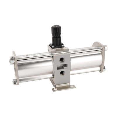 Amplificador de Aire NTA-NVBA20A-03 / Operado por Perilla con Mecanismo de Alivio / Puerto 3/8" / Presión de Entrada 14.5-130 psi / Presión de Salida 29-150 psi / Flujo Máximo 1000 L/min