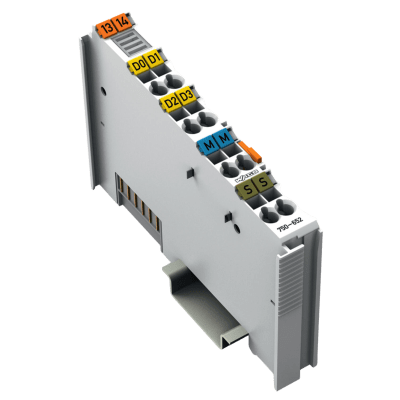 Módulo de Interfaz Serie RS-232/RS-485 / WAGO-I/O-SYSTEM 750 / Búfer Entrada 2560 Bytes / Salida 512 Bytes / Velocidad 300 Bd - 115.2 kBd / Aislamiento 500 kV / IP20 / Montaje Carril DIN