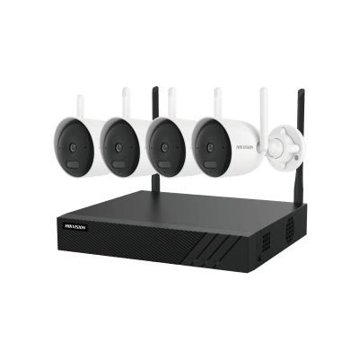 Kit IP Inalámbrico 4 Megapixel / NVR 8 Canales / 4 Cámaras Bala para Exterior / 1 HDD de 1 TB / Modo Repetidor