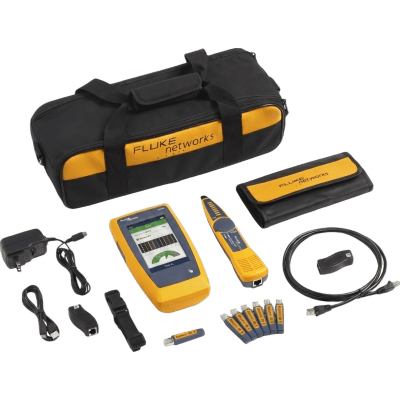 Kit Avanzado de Calificador de Red y Wi-Fi LinkIQ DUO / Verificación hasta 10GBASE-T / Diagnóstico de Switch, VLAN y PoE / Análisis Wi-Fi 6E / Pantalla Multitáctil a Color / Gestión LinkWare PC