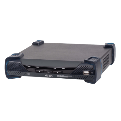 Receptor KVM sobre IP Dual Display 5K DisplayPort | Transmisión sin Pérdidas Cero Latencia | Resolución 5120x2880 @ 30Hz | Dual SFP+ 10Gbps hasta 10 km | Redundancia de Energía y Red | Encriptación AES-256 | Compatibilid