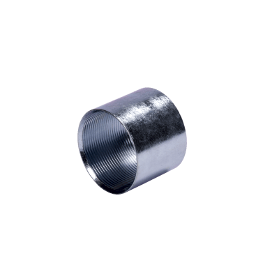 Cople de 1/2" ( 13 mm) para Tubo Pared Gruesa (IMC) /Galvanizado / Etiqueta Amarilla.