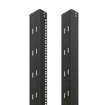 Ángulo roscado de 19 pulgadas para rack ProLine, ajuste de 2000 mm, de acero, negro