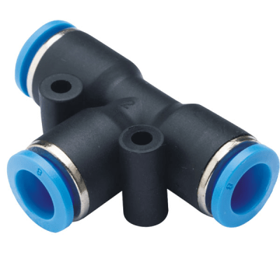Conector Neumático a Presión / Unión en T / Diámetro Exterior Tubo 4 mm / Para Sistemas Neumáticos