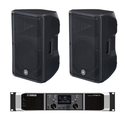 Kit Refuerzo Sonoro | Incluye 2 Bocinas CBR12 y 1 Amplificador PX5 | Ideal para Audio en primer Plano