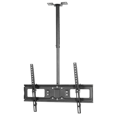 Montaje de techo Inclinable y Ajustable para pantallas desde 32-75 pulgadas / Capacidad de Carga 50 kg / VESA 200x200 hasta 600x400 / Acabado Resistente a Rasguños / Incluye Herrajes de Montaje
