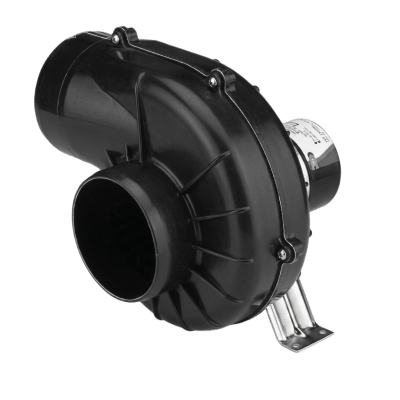Soplador de Ventilación Marino Flexmount 4" / 250 CFM (7.0 m³/min) / 12Vdc 12.0A / 24Vdc 5.3A / Carcasa de Plástico Reforzado / Soporte Universal Orientable / Conexión de Conducto Deslizante / Protección contra Ignici