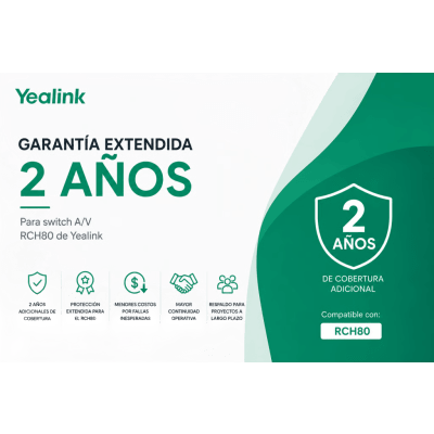 Garantia Extendida de 2 Años para Switch RCH80 de Yealink