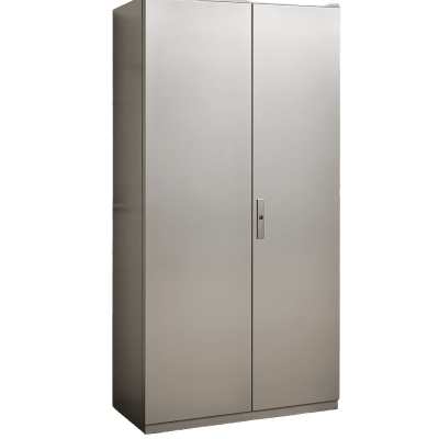 Gabinete de Acero Inoxidable IP55 (1000 x 2200 x 400 mm) con Placa Interna Galvanizada.