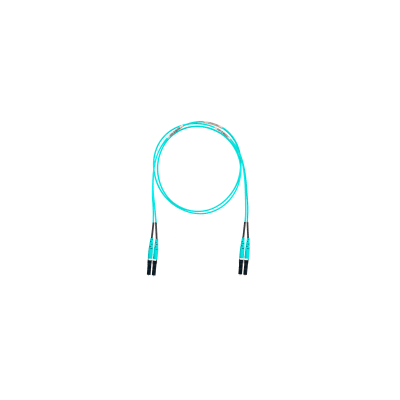 Jumper de Fibra Optica Multimodo 50/125 OM4, LC-LC Duplex, LSZH, Color Aqua, 3 Metros (9.84 Pies)