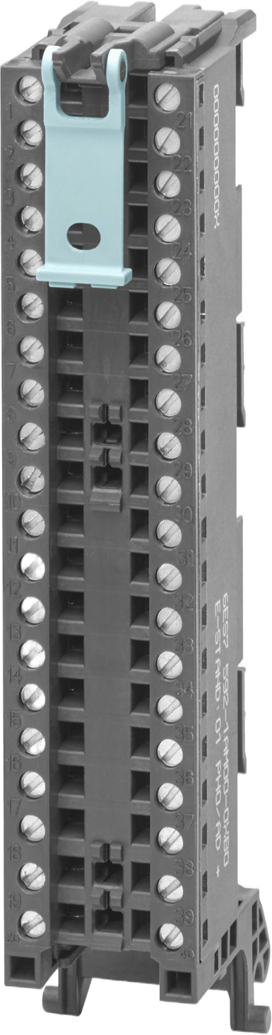 Front Connector SIMATIC S7-1500 / Conexión Tipo Tornillo 40 Polos / Para Módulos 35 mm / 4 Puentes de Potencial / Incluye Bridas / Certificaciones ATEX
