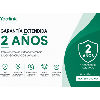 Garantia Extendida para Sistema de Videoconferencia MVC-S90-C5U-004 de Yealink