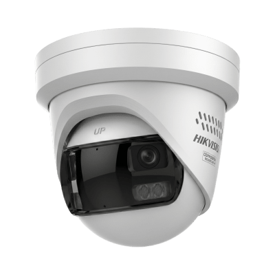 [PROTECCIÓN ACTIVA] Turret IP Panorámica 16  Megapixel / 180° / Imagen a Color 24/7 / PoE / WDR 130° / IP67 / ACUSENSE / Protección Activa (Luz Estroboscópica y Alarma Audible) / MicroSD