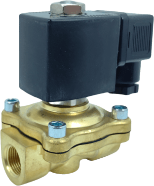 Válvula Solenoide 2W3 / 2 Posiciones 2 Puertos / Normalmente Cerrada / Levantamiento Directo / Latón / 1" G / AC 230V / Alta Capacidad Flujo / 0-10 Bar