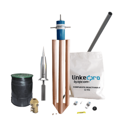 Kit Pararrayo PDC  Dat Controler Plus , Avance de Cebado:45 µs. Diámetro de Protección Máx: 130 m. Incluye Electrodo y Accesorios p/Torre.