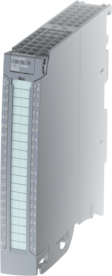 Módulo Digital SIMATIC S7-1500 / DI 32x24VDC BA / 32 Entradas Digitales / Tipo 3 IEC 61131 / Grupos de 16 / Front Connector Push-in / Prioridad de Arranque