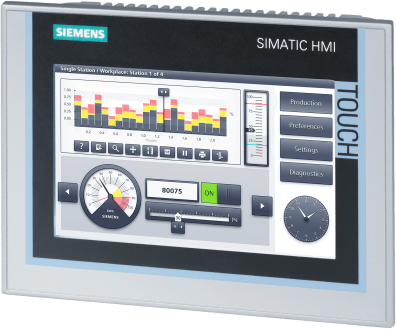 Panel HMI Touch SIMATIC TP700 Comfort / 7" Widescreen TFT 16M Colores / PROFINET + MPI/PROFIBUS DP / 12 MB Memoria / Windows CE 6.0 / IP65 Frontal / 32 Lenguajes / 2048 Variables